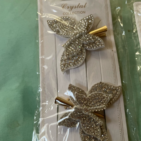 Purple Rhinestone Hair Clips - Picture 3 of 3